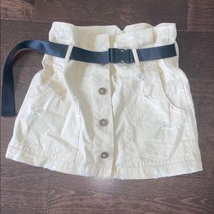 Carmar/LF beige cargo mini skirt w belt